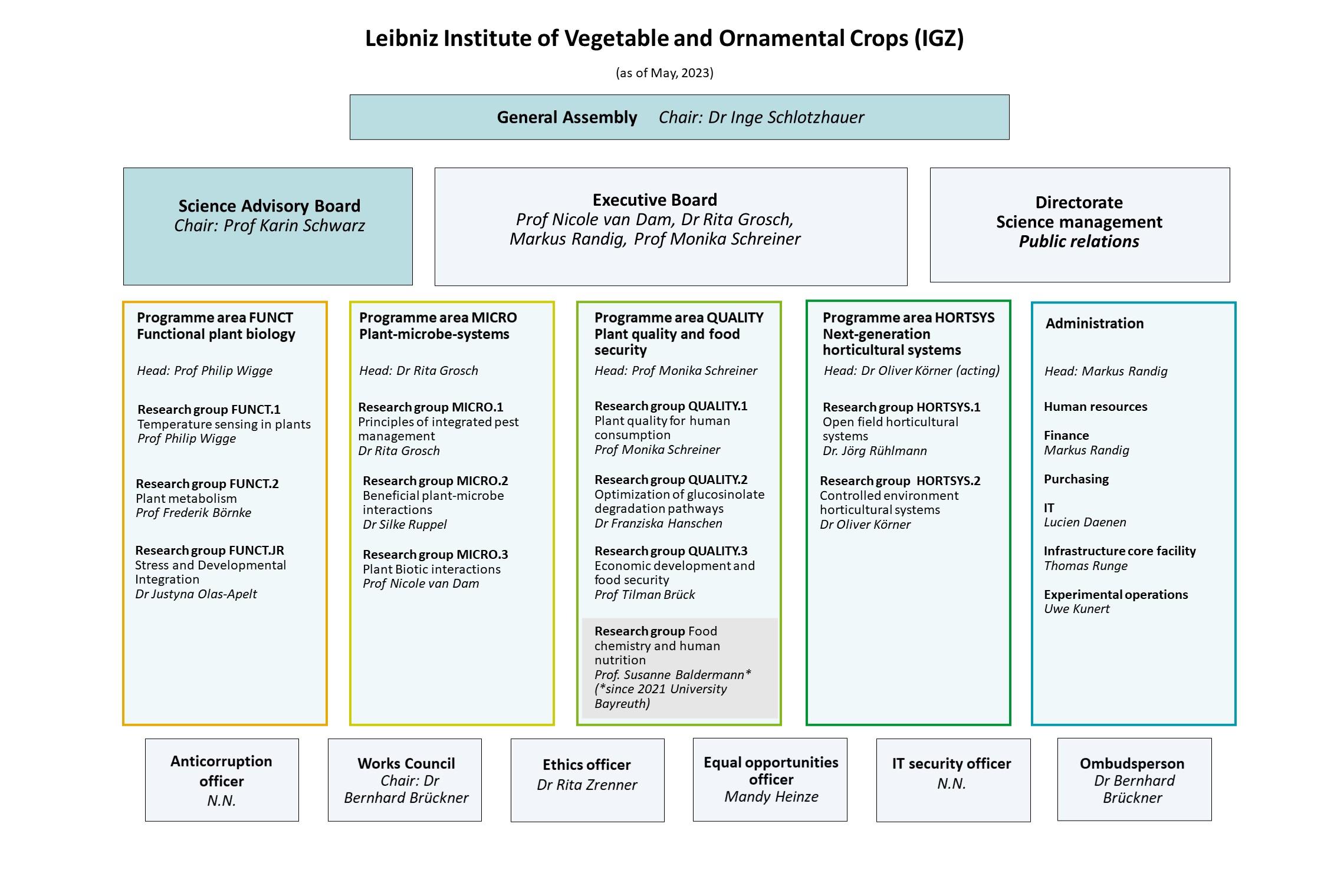 IGZ Organizational chart
