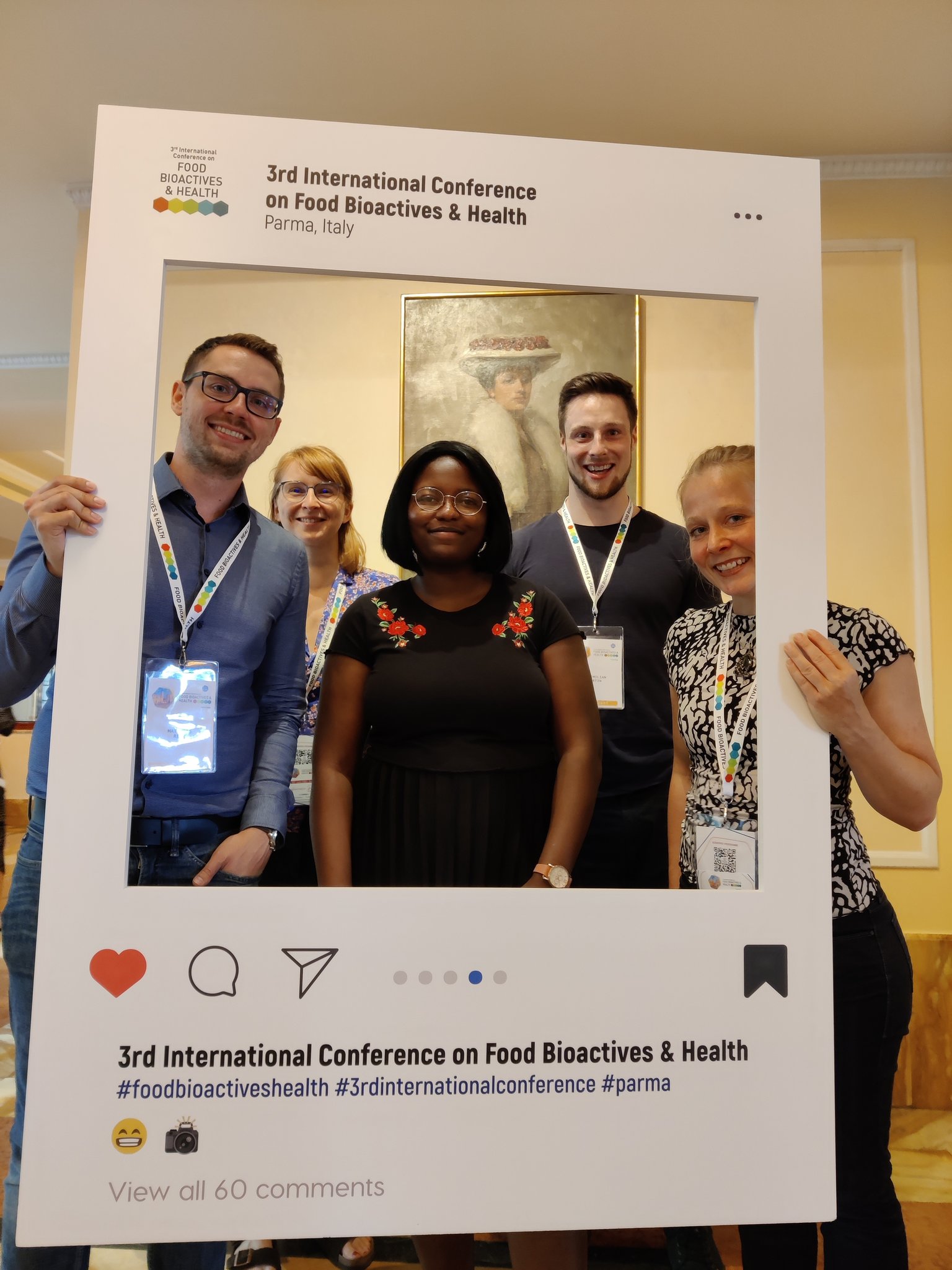 IGZ participants at the 3rd International Conference on Food Bioactives & Health. flnr: Matthias Renz, Maria Fitzner, Kudzai Mbudu, Maximillian Martin and Franziska Hanschen